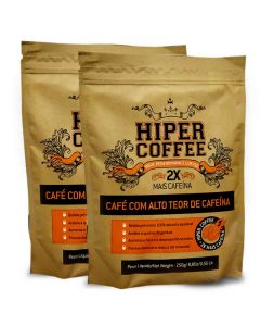 HiperCoffee | Pre-Treino Puro Café Moído 2x Cafeína | 500g